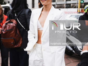 Claire Holt attends the Alberta Ferretti Fashion Show during the Milan Womenswear Spring/Summer 2025 in Milan, Italy, on September 17, 2024...