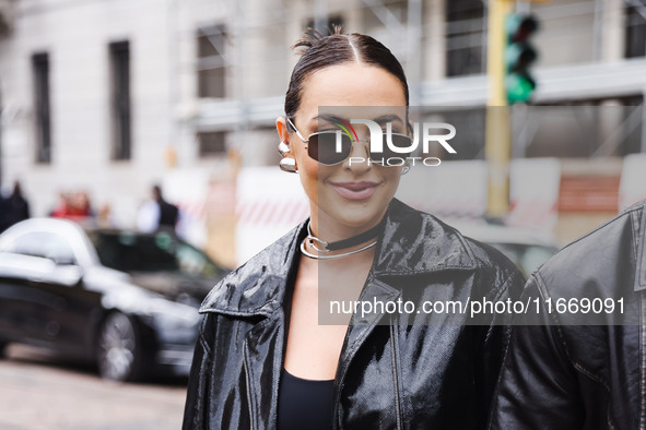 Giulia Gaudino attends the Alberta Ferretti Fashion Show during the Milan Womenswear Spring/Summer 2025 in Milan, Italy, on September 17, 20...