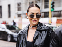 Giulia Gaudino attends the Alberta Ferretti Fashion Show during the Milan Womenswear Spring/Summer 2025 in Milan, Italy, on September 17, 20...