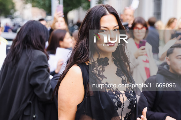 Ashley Graham attends the Alberta Ferretti Fashion Show during the Milan Womenswear Spring/Summer 2025 in Milan, Italy, on September 17, 202...