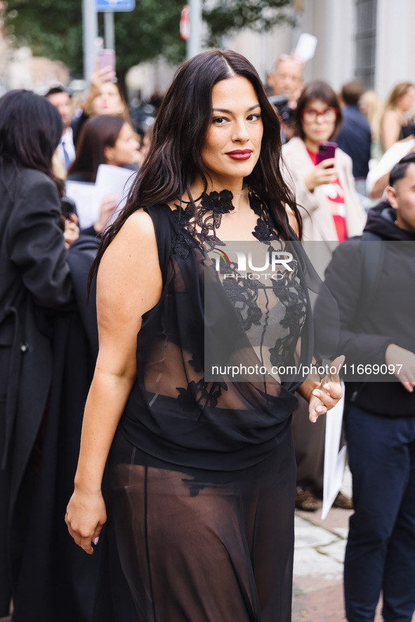 Ashley Graham attends the Alberta Ferretti Fashion Show during the Milan Womenswear Spring/Summer 2025 in Milan, Italy, on September 17, 202...