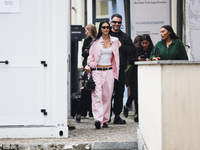 Amelia Gray Hamlin attends the Boss Fashion Show during the Milan Womenswear Spring/Summer 2025 in Milan, Italy, on September 18, 2024 (