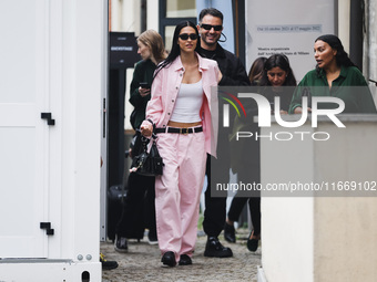 Amelia Gray Hamlin attends the Boss Fashion Show during the Milan Womenswear Spring/Summer 2025 in Milan, Italy, on September 18, 2024 (