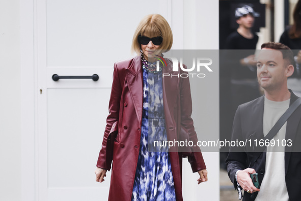 Anna Wintour attends the Boss Fashion Show during the Milan Womenswear Spring/Summer 2025 in Milan, Italy, on September 18, 2024 