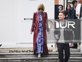 Anna Wintour attends the Boss Fashion Show during the Milan Womenswear Spring/Summer 2025 in Milan, Italy, on September 18, 2024 (