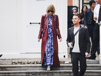 Anna Wintour attends the Boss Fashion Show during the Milan Womenswear Spring/Summer 2025 in Milan, Italy, on September 18, 2024 (