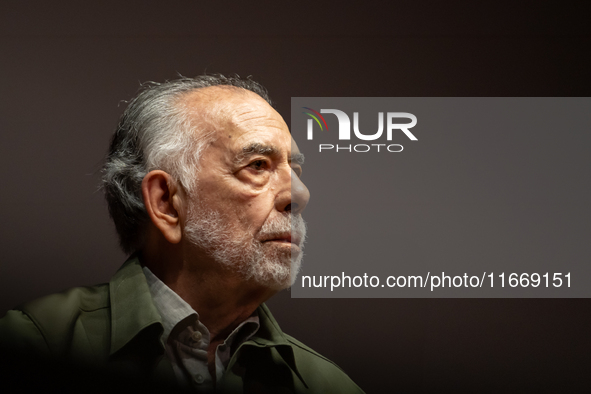 Director Francis Ford Coppola attends the Francis Ford Coppola Masterclass during the 19th Rome Film Festival at Sala Sinopoli in Rome, Ital...