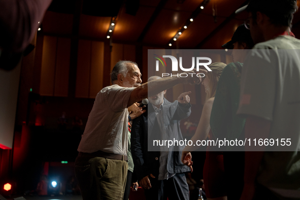 Director Francis Ford Coppola attends the Francis Ford Coppola Masterclass during the 19th Rome Film Festival at Sala Sinopoli in Rome, Ital...