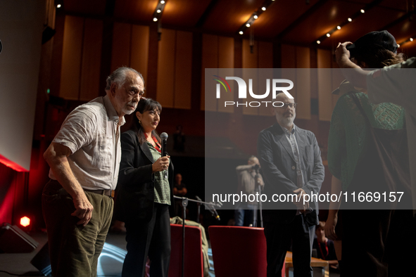 Director Francis Ford Coppola attends the Francis Ford Coppola Masterclass during the 19th Rome Film Festival at Sala Sinopoli in Rome, Ital...