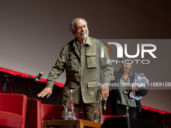 Director Francis Ford Coppola attends the Francis Ford Coppola Masterclass during the 19th Rome Film Festival at Sala Sinopoli in Rome, Ital...