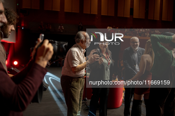 Director Francis Ford Coppola attends the Francis Ford Coppola Masterclass during the 19th Rome Film Festival at Sala Sinopoli in Rome, Ital...