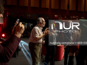 Director Francis Ford Coppola attends the Francis Ford Coppola Masterclass during the 19th Rome Film Festival at Sala Sinopoli in Rome, Ital...