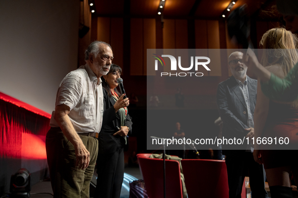 Director Francis Ford Coppola attends the Francis Ford Coppola Masterclass during the 19th Rome Film Festival at Sala Sinopoli in Rome, Ital...