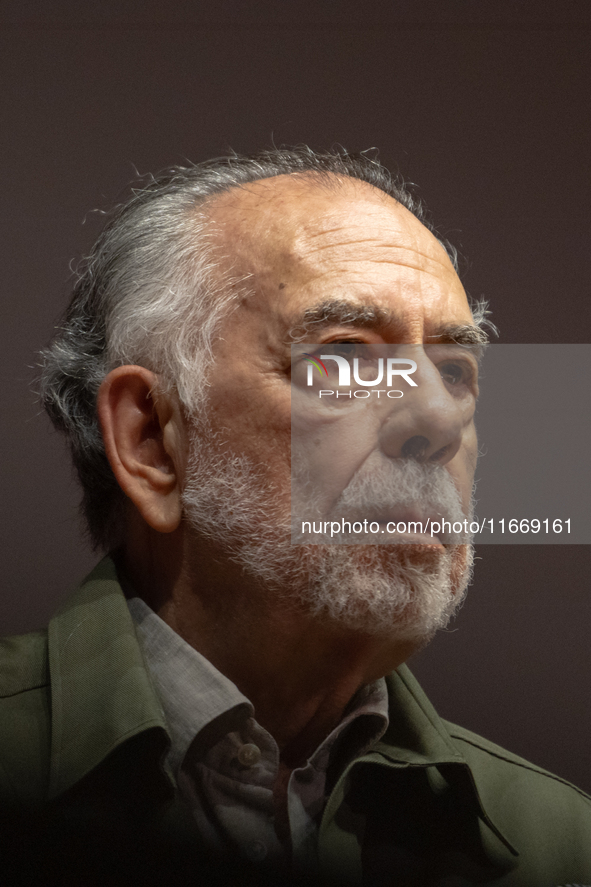 Director Francis Ford Coppola attends the Francis Ford Coppola Masterclass during the 19th Rome Film Festival at Sala Sinopoli in Rome, Ital...