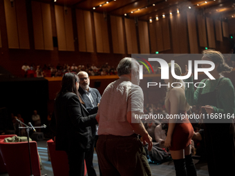 Director Francis Ford Coppola attends the Francis Ford Coppola Masterclass during the 19th Rome Film Festival at Sala Sinopoli in Rome, Ital...