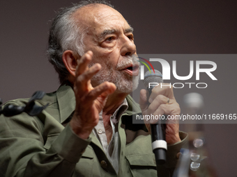 Director Francis Ford Coppola attends the Francis Ford Coppola Masterclass during the 19th Rome Film Festival at Sala Sinopoli in Rome, Ital...