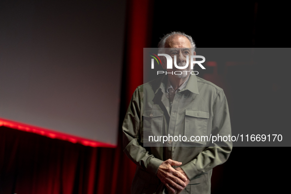 Director Francis Ford Coppola attends the Francis Ford Coppola Masterclass during the 19th Rome Film Festival at Sala Sinopoli in Rome, Ital...