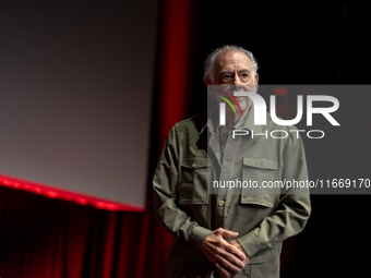 Director Francis Ford Coppola attends the Francis Ford Coppola Masterclass during the 19th Rome Film Festival at Sala Sinopoli in Rome, Ital...