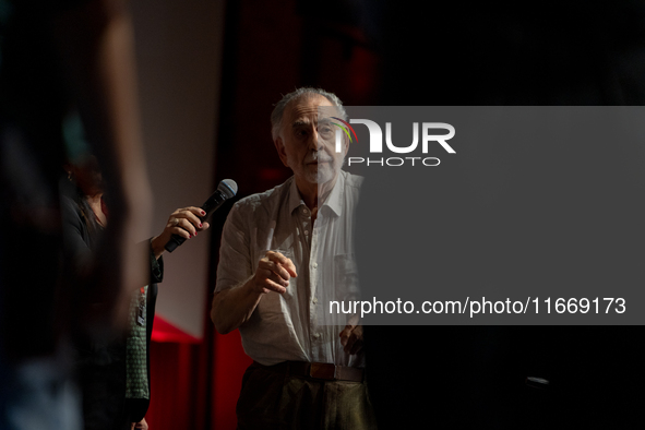 Director Francis Ford Coppola attends the Francis Ford Coppola Masterclass during the 19th Rome Film Festival at Sala Sinopoli in Rome, Ital...