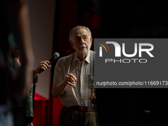 Director Francis Ford Coppola attends the Francis Ford Coppola Masterclass during the 19th Rome Film Festival at Sala Sinopoli in Rome, Ital...