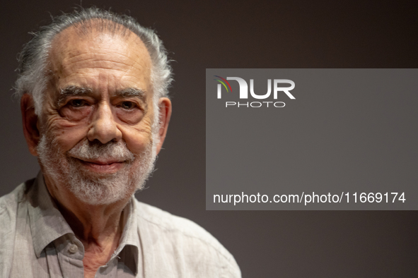 Director Francis Ford Coppola attends the Francis Ford Coppola Masterclass during the 19th Rome Film Festival at Sala Sinopoli in Rome, Ital...