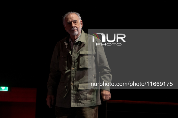 Director Francis Ford Coppola attends the Francis Ford Coppola Masterclass during the 19th Rome Film Festival at Sala Sinopoli in Rome, Ital...