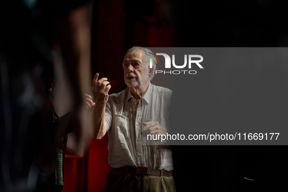 Director Francis Ford Coppola attends the Francis Ford Coppola Masterclass during the 19th Rome Film Festival at Sala Sinopoli in Rome, Ital...