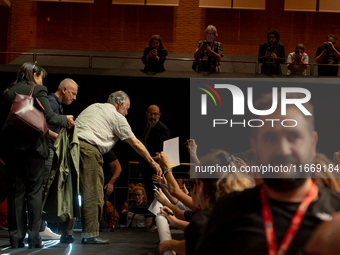 Director Francis Ford Coppola attends the Francis Ford Coppola Masterclass during the 19th Rome Film Festival at Sala Sinopoli in Rome, Ital...