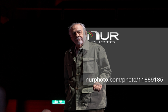 Director Francis Ford Coppola attends the Francis Ford Coppola Masterclass during the 19th Rome Film Festival at Sala Sinopoli in Rome, Ital...