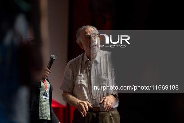 Director Francis Ford Coppola attends the Francis Ford Coppola Masterclass during the 19th Rome Film Festival at Sala Sinopoli in Rome, Ital...