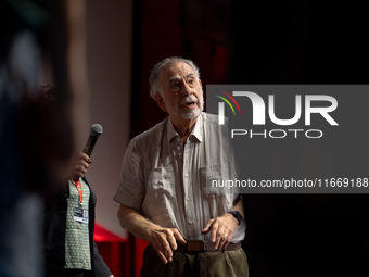 Director Francis Ford Coppola attends the Francis Ford Coppola Masterclass during the 19th Rome Film Festival at Sala Sinopoli in Rome, Ital...