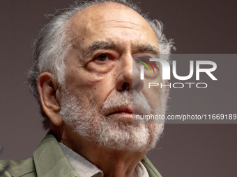 Director Francis Ford Coppola attends the Francis Ford Coppola Masterclass during the 19th Rome Film Festival at Sala Sinopoli in Rome, Ital...