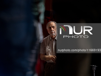 Director Francis Ford Coppola attends the Francis Ford Coppola Masterclass during the 19th Rome Film Festival at Sala Sinopoli in Rome, Ital...