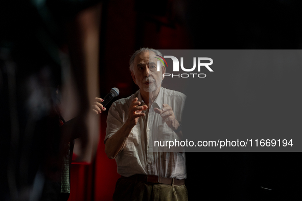 Director Francis Ford Coppola attends the Francis Ford Coppola Masterclass during the 19th Rome Film Festival at Sala Sinopoli in Rome, Ital...