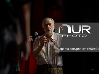 Director Francis Ford Coppola attends the Francis Ford Coppola Masterclass during the 19th Rome Film Festival at Sala Sinopoli in Rome, Ital...