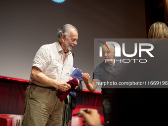 Director Francis Ford Coppola attends the Francis Ford Coppola Masterclass during the 19th Rome Film Festival at Sala Sinopoli in Rome, Ital...