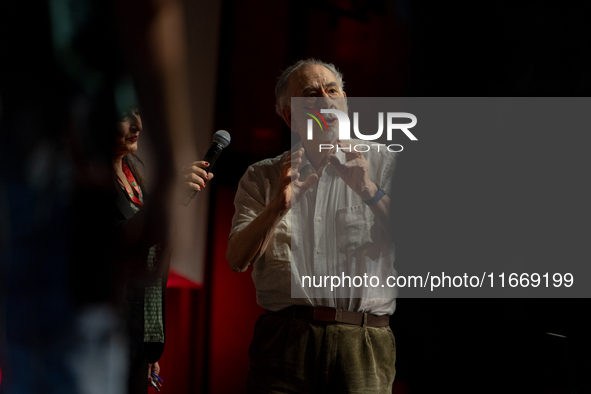 Director Francis Ford Coppola attends the Francis Ford Coppola Masterclass during the 19th Rome Film Festival at Sala Sinopoli in Rome, Ital...