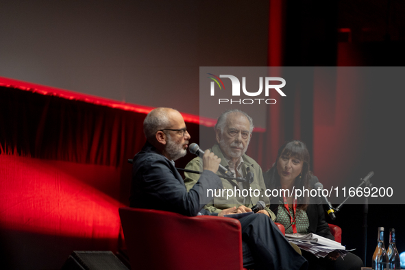 Director Francis Ford Coppola attends the Francis Ford Coppola Masterclass during the 19th Rome Film Festival at Sala Sinopoli in Rome, Ital...