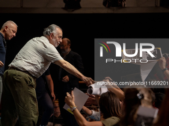 Director Francis Ford Coppola attends the Francis Ford Coppola Masterclass during the 19th Rome Film Festival at Sala Sinopoli in Rome, Ital...