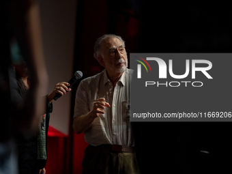 Director Francis Ford Coppola attends the Francis Ford Coppola Masterclass during the 19th Rome Film Festival at Sala Sinopoli in Rome, Ital...