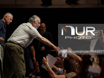 Director Francis Ford Coppola attends the Francis Ford Coppola Masterclass during the 19th Rome Film Festival at Sala Sinopoli in Rome, Ital...