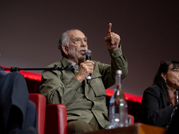 Director Francis Ford Coppola attends the Francis Ford Coppola Masterclass during the 19th Rome Film Festival at Sala Sinopoli in Rome, Ital...