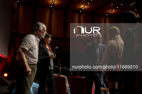 Director Francis Ford Coppola attends the Francis Ford Coppola Masterclass during the 19th Rome Film Festival at Sala Sinopoli in Rome, Ital...