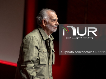 Director Francis Ford Coppola attends the Francis Ford Coppola Masterclass during the 19th Rome Film Festival at Sala Sinopoli in Rome, Ital...