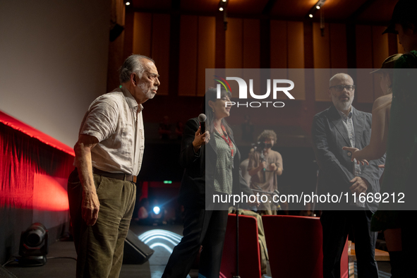 Director Francis Ford Coppola attends the Francis Ford Coppola Masterclass during the 19th Rome Film Festival at Sala Sinopoli in Rome, Ital...