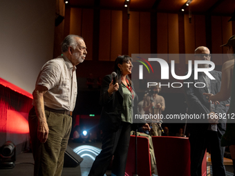 Director Francis Ford Coppola attends the Francis Ford Coppola Masterclass during the 19th Rome Film Festival at Sala Sinopoli in Rome, Ital...