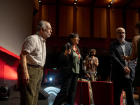 Director Francis Ford Coppola attends the Francis Ford Coppola Masterclass during the 19th Rome Film Festival at Sala Sinopoli in Rome, Ital...