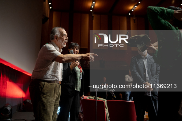 Director Francis Ford Coppola attends the Francis Ford Coppola Masterclass during the 19th Rome Film Festival at Sala Sinopoli in Rome, Ital...