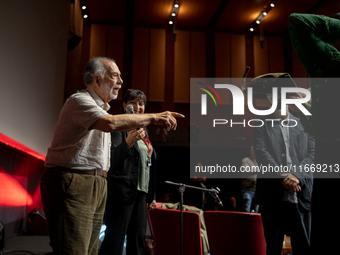 Director Francis Ford Coppola attends the Francis Ford Coppola Masterclass during the 19th Rome Film Festival at Sala Sinopoli in Rome, Ital...