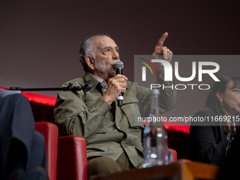 Director Francis Ford Coppola attends the Francis Ford Coppola Masterclass during the 19th Rome Film Festival at Sala Sinopoli in Rome, Ital...